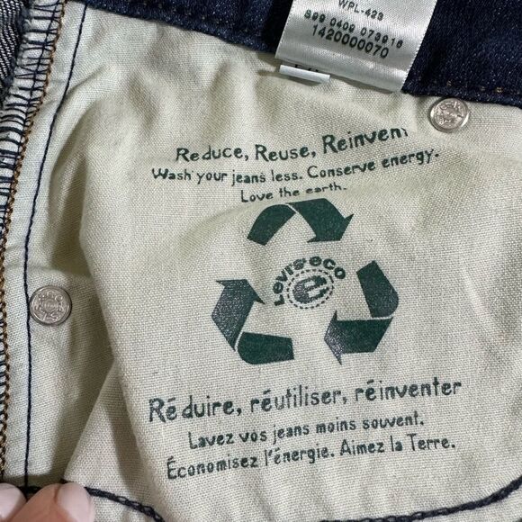 LEVI’S Women’s Contour Boot Eco Sustainable Denim Distressed Jeans Blue Size 6M - Picture 16 of 16